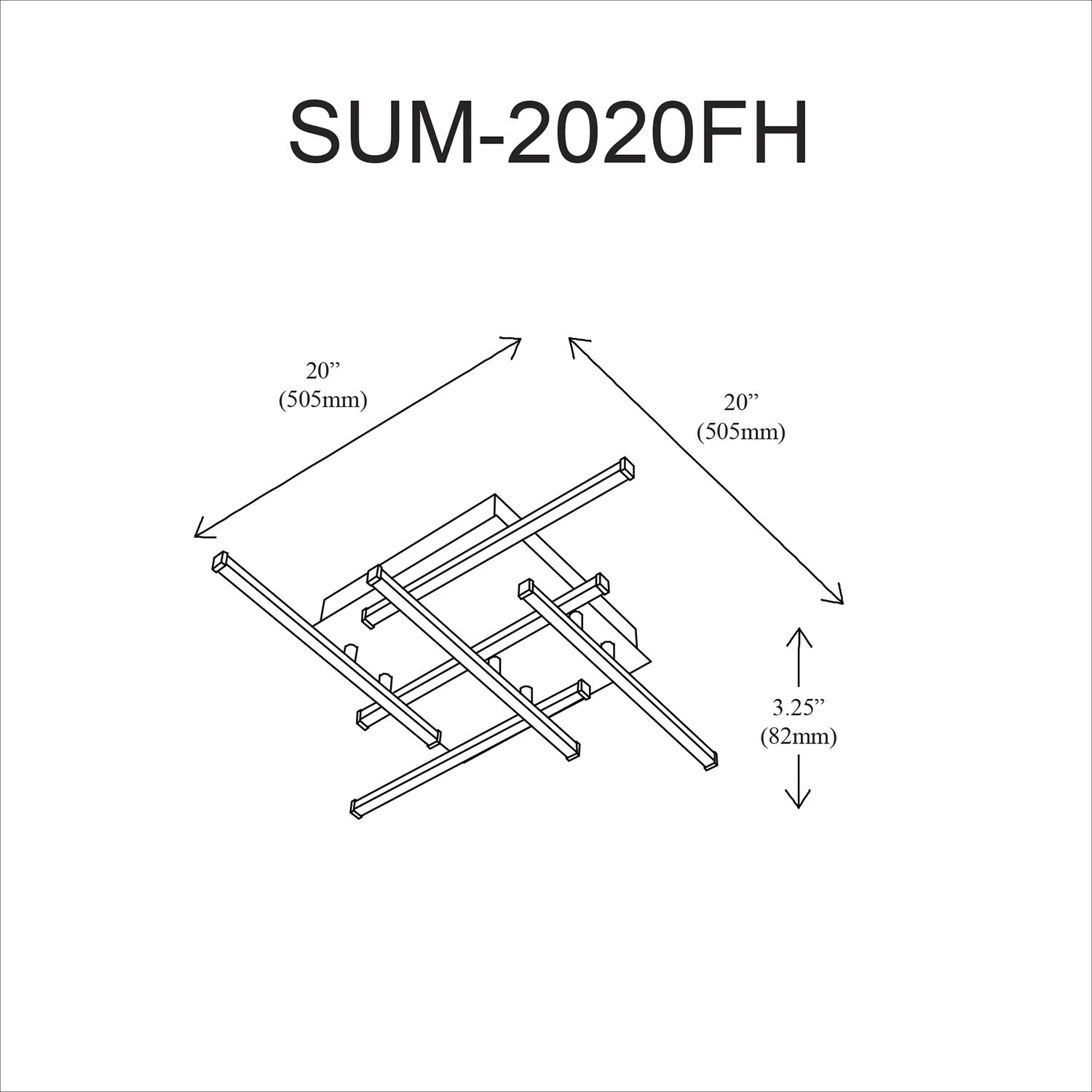 Summit LED 20 inch Polished Chrome Flush Mount Ceiling Light