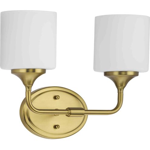 Lynzie 2 Light 14.5 inch Brushed Gold Bath Vanity Light Wall Light