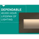 Taper 12v 1.90 watt Bronze Landscape Step Light, Horizontal