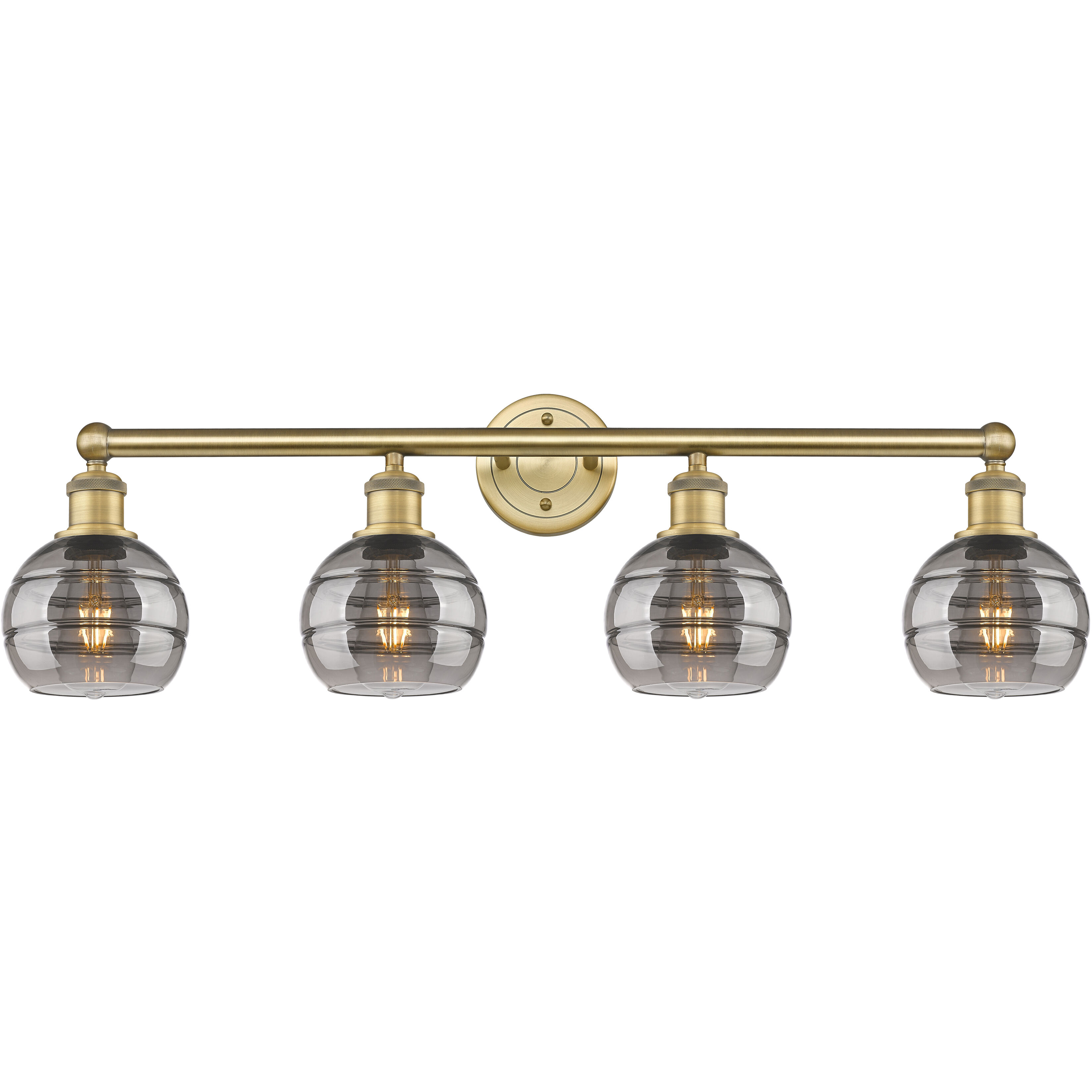 Edison Rochester 4 Light 32.88 inch Brushed Brass Bath Vanity Light Wall Light