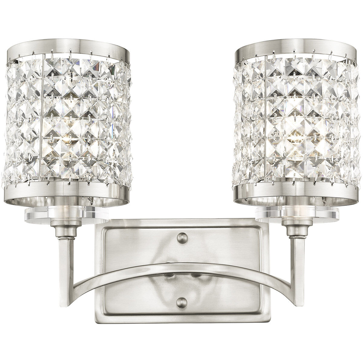 Grammercy 2 Light 14 inch Brushed Nickel Bath Vanity Wall Light