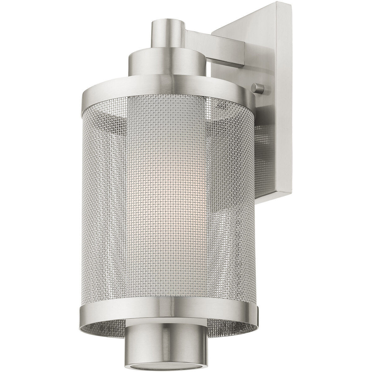 Nottingham 1 Light 15 inch Brushed Nickel Outdoor Wall Lantern