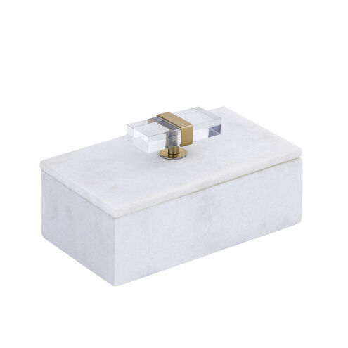 Lieto 8.25 X 4.75 inch White with Gold Box, Small