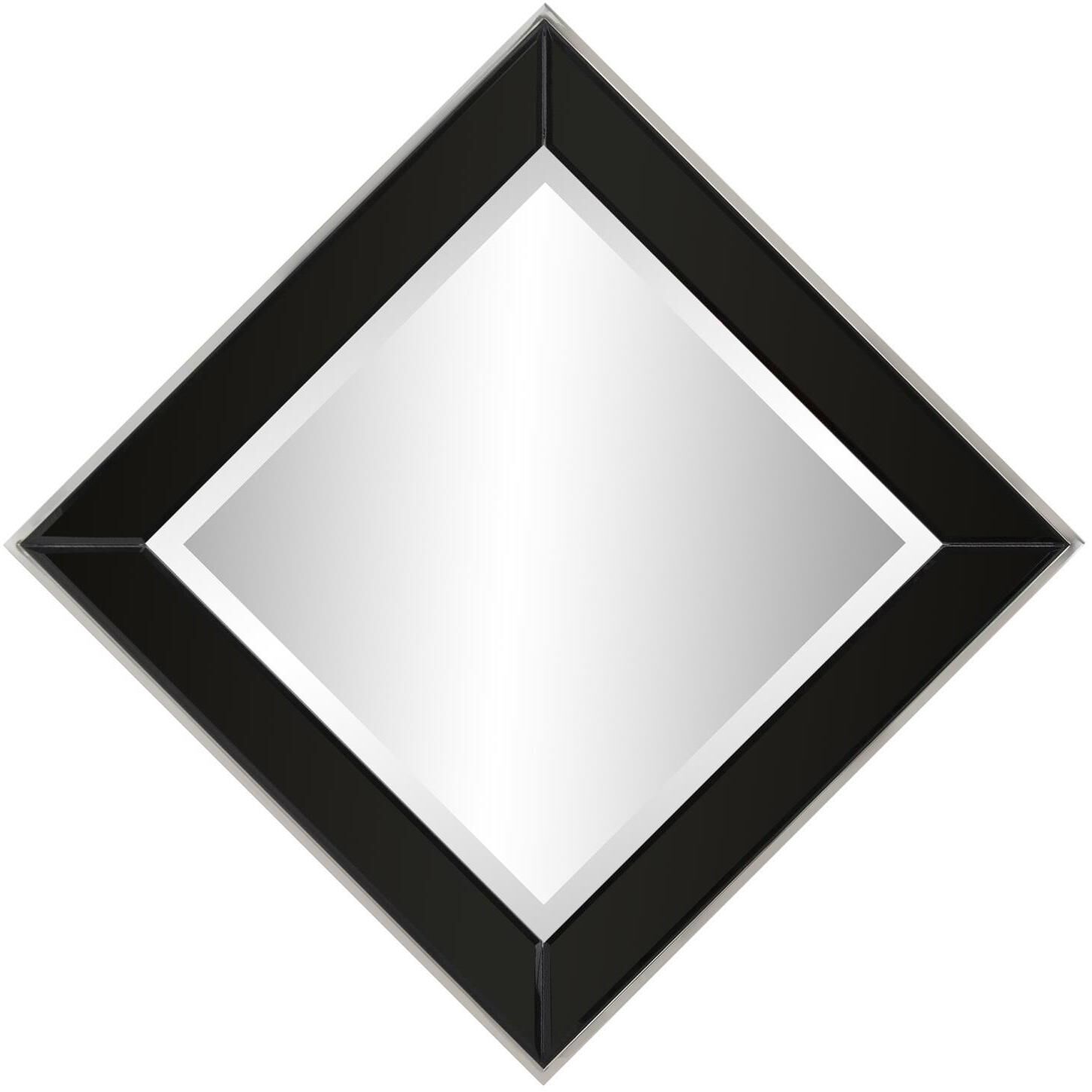 Square Devon 24 X 24 inch Black Mirror