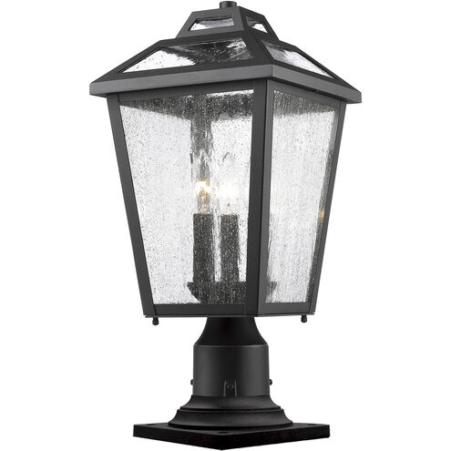 Bayland 3 Light 19.5 inch Black Outdoor Pier Mounted Fixture in 6
