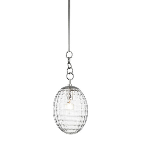 Venice 1 Light 8.5 inch Polished Nickel Pendant Ceiling Light