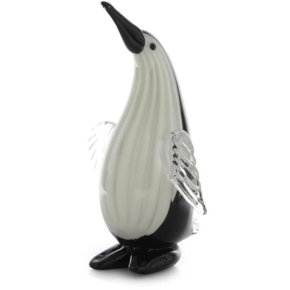 Glass Penguin 12 X 7.5 inch Sculpture, Small