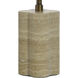 Amabel 13 inch 15 watt Travertine Beige Table Lamp Portable Light