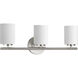 Replay 3 Light 22 inch Brushed Nickel Bath Vanity Wall Light