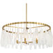 Willow 6 Light 35.25 inch Legacy Brass Pendant Ceiling Light