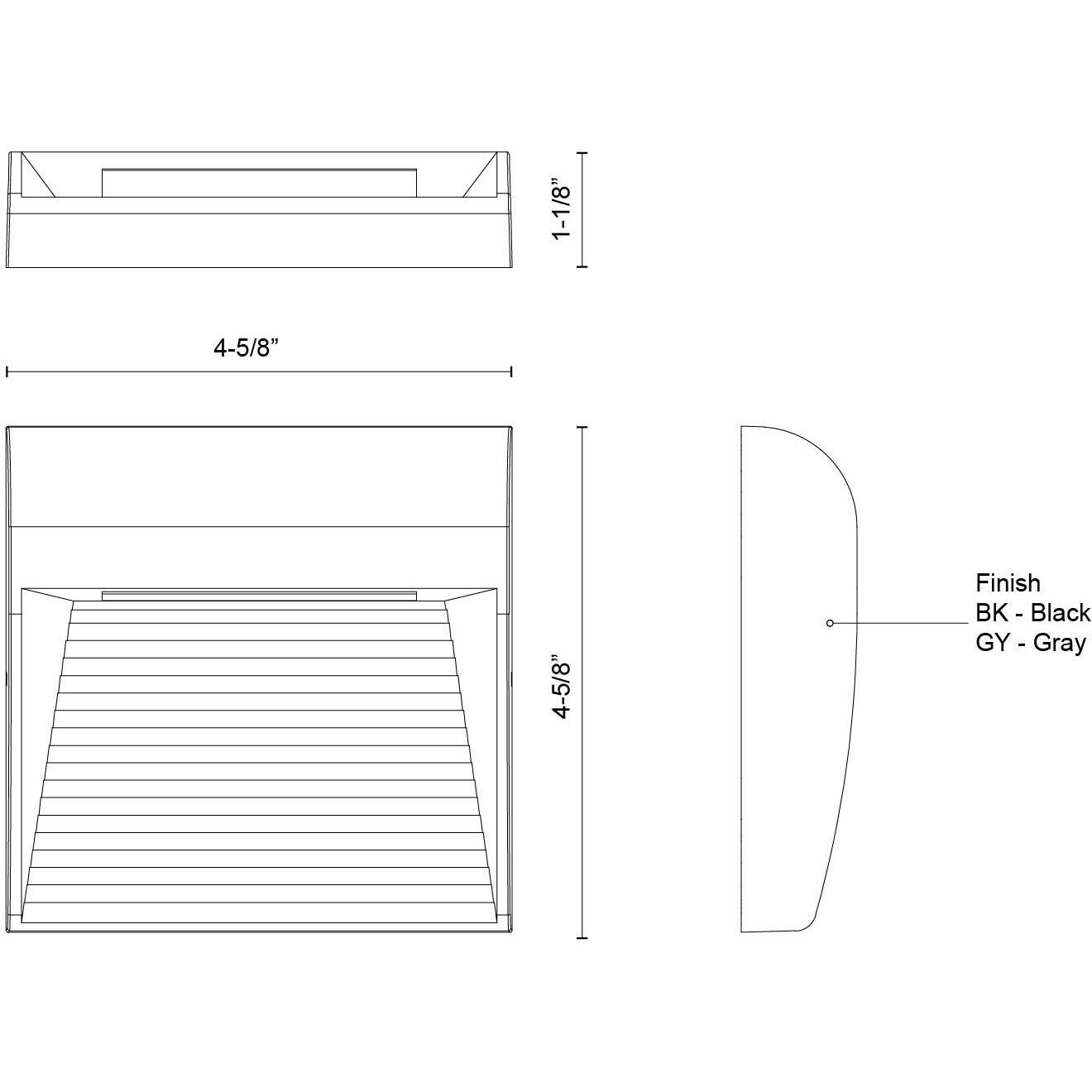 Casa LED 4.63 inch Grey Exterior Wall Sconce in Gray