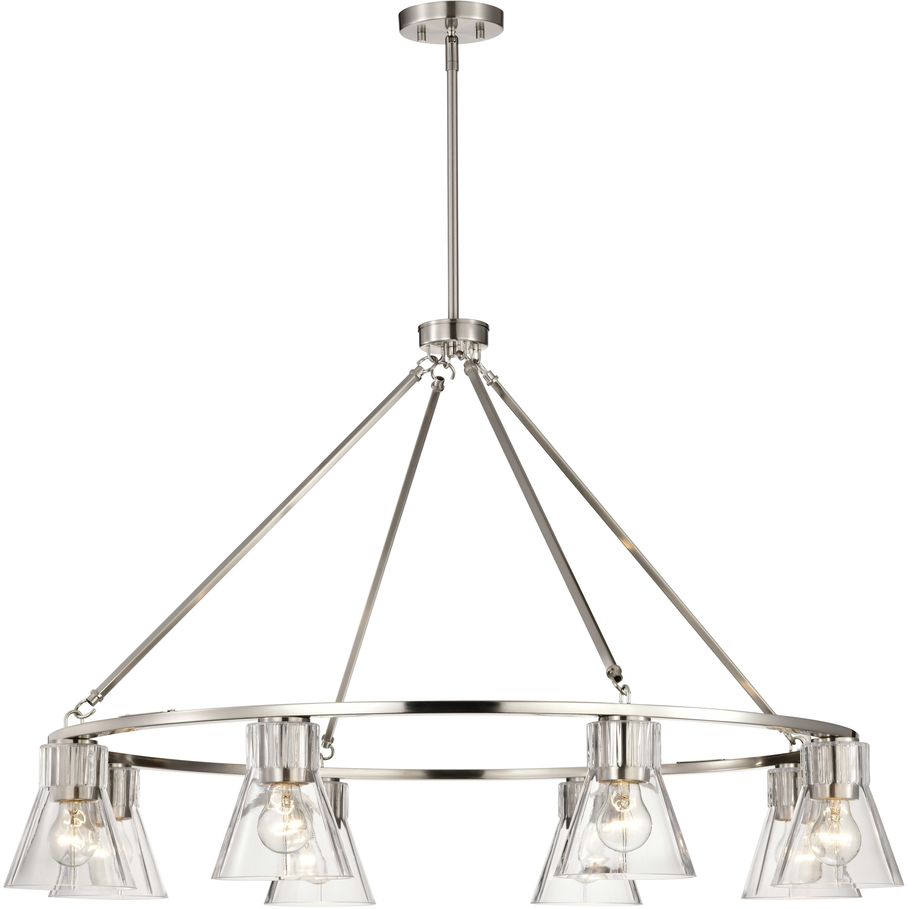 Gianna 40 inch Brushed Nickel Chandelier Ceiling Light