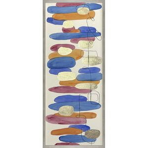 Colormaster Blue and Metallic and Orange and Pink Framed Art