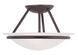 Newburgh 2 Light 12 inch Bronze Semi-Flush Mount Ceiling Light