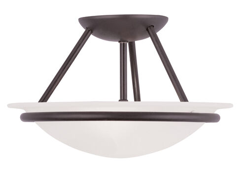 Newburgh 2 Light 12 inch Bronze Semi-Flush Mount Ceiling Light