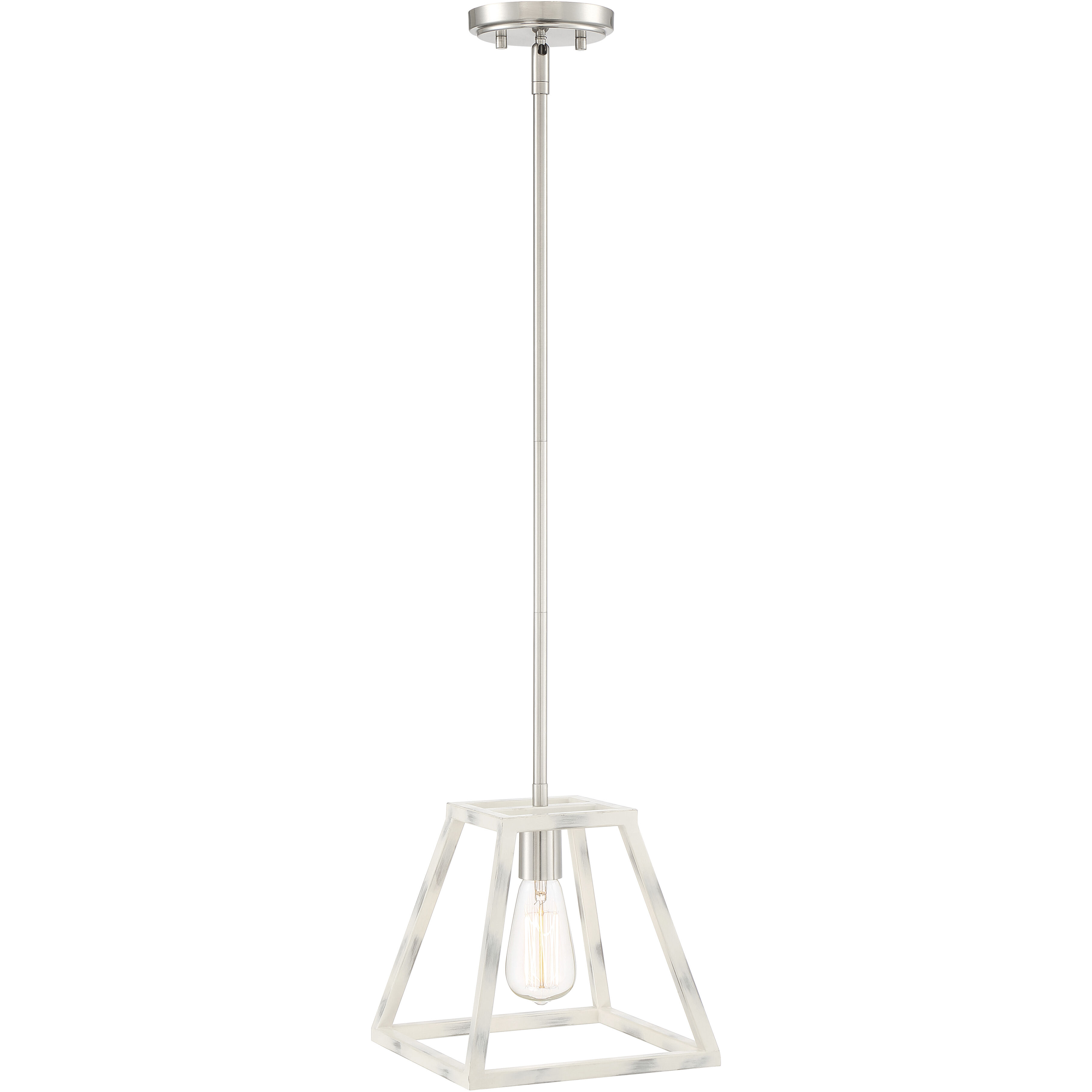 Rhode 1 Light 9.25 inch Coastal Weathered White Mini Pendant Ceiling Light