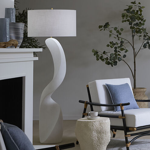 Cobra 66 inch Smooth White Ricestone Floor Lamp Portable Light