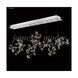 Continental Fashion 6 Light 9 inch Silver Crystal Chandelier Ceiling Light, Floral