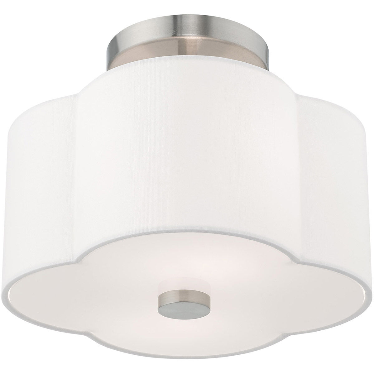 Chelsea 2 Light 11 inch Brushed Nickel Semi-Flush Mount Ceiling Light