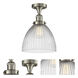 Franklin Restoration Seneca Falls LED 9.5 inch Brushed Satin Nickel Semi-Flush Mount Ceiling Light, Franklin Restoration