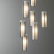 Exos Glass 9 Light 20.5 inch Black Pendant Ceiling Light in Opal, Standard Pipe