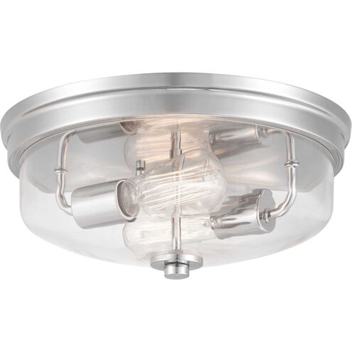 Merit 2 Light 13.63 inch Polished Nickel Flush Mount Ceiling Light, Design Series