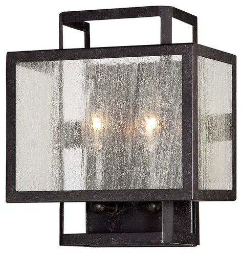 Camden Square 2 Light 8 inch Aged Charcoal Wall Sconce Wall Light