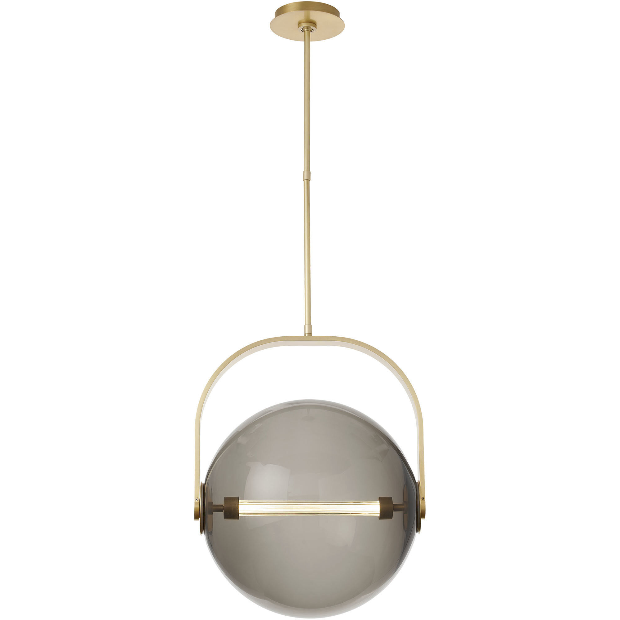 Sean Lavin Fues Line-Voltage Pendant Ceiling Light in Transparent Smoke Glass