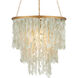 Verre de Mer 1 Light 24.75 inch Seaglass/Contemporary Gold Chandelier Ceiling Light, Medium