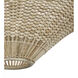 AERIN Elona LED 36 inch Hand-Rubbed Antique Brass Chandelier Ceiling Light in Blonde Wicker