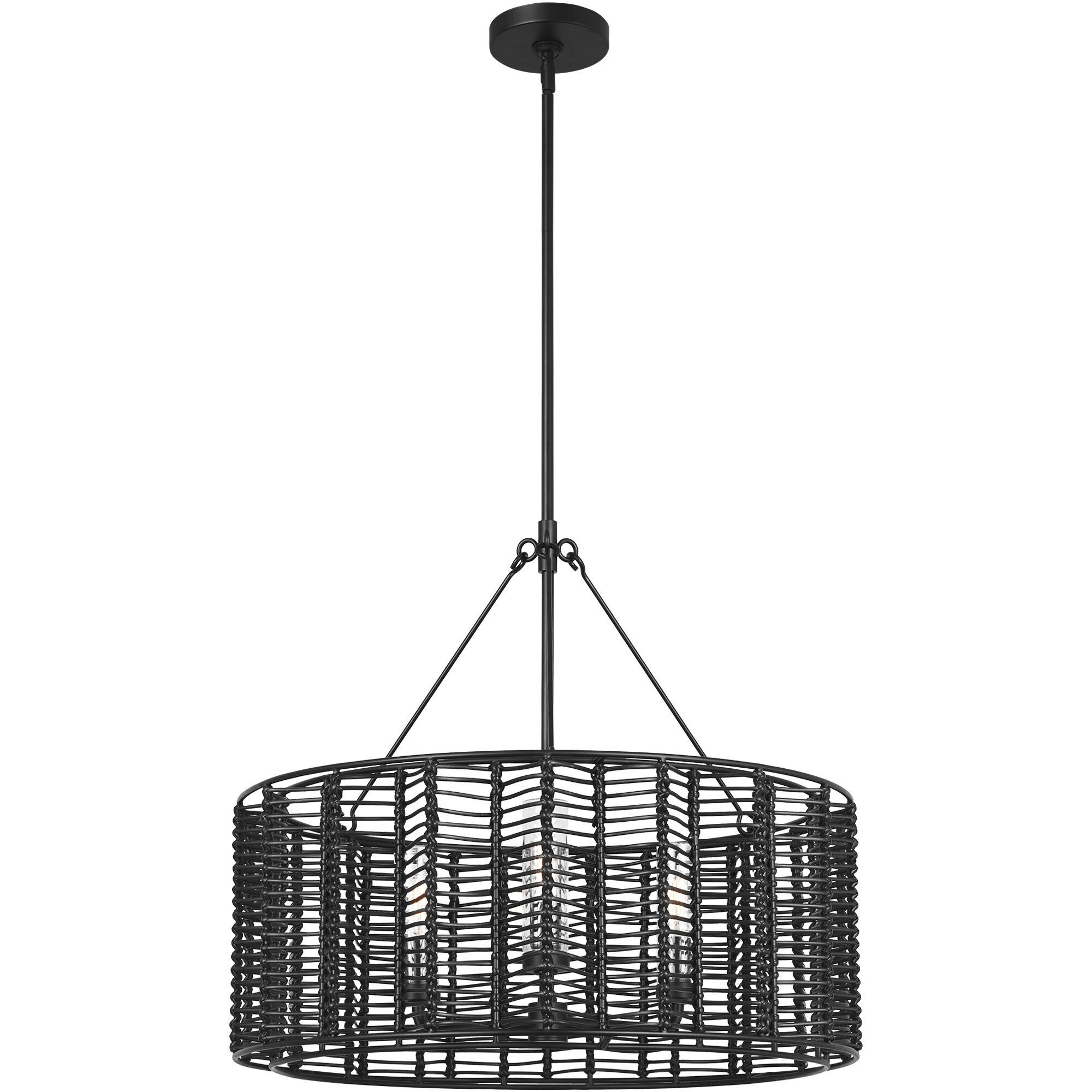 Thom Filicia Winslow 3 Light 23.75 inch Midnight Black Chandelier Ceiling Light