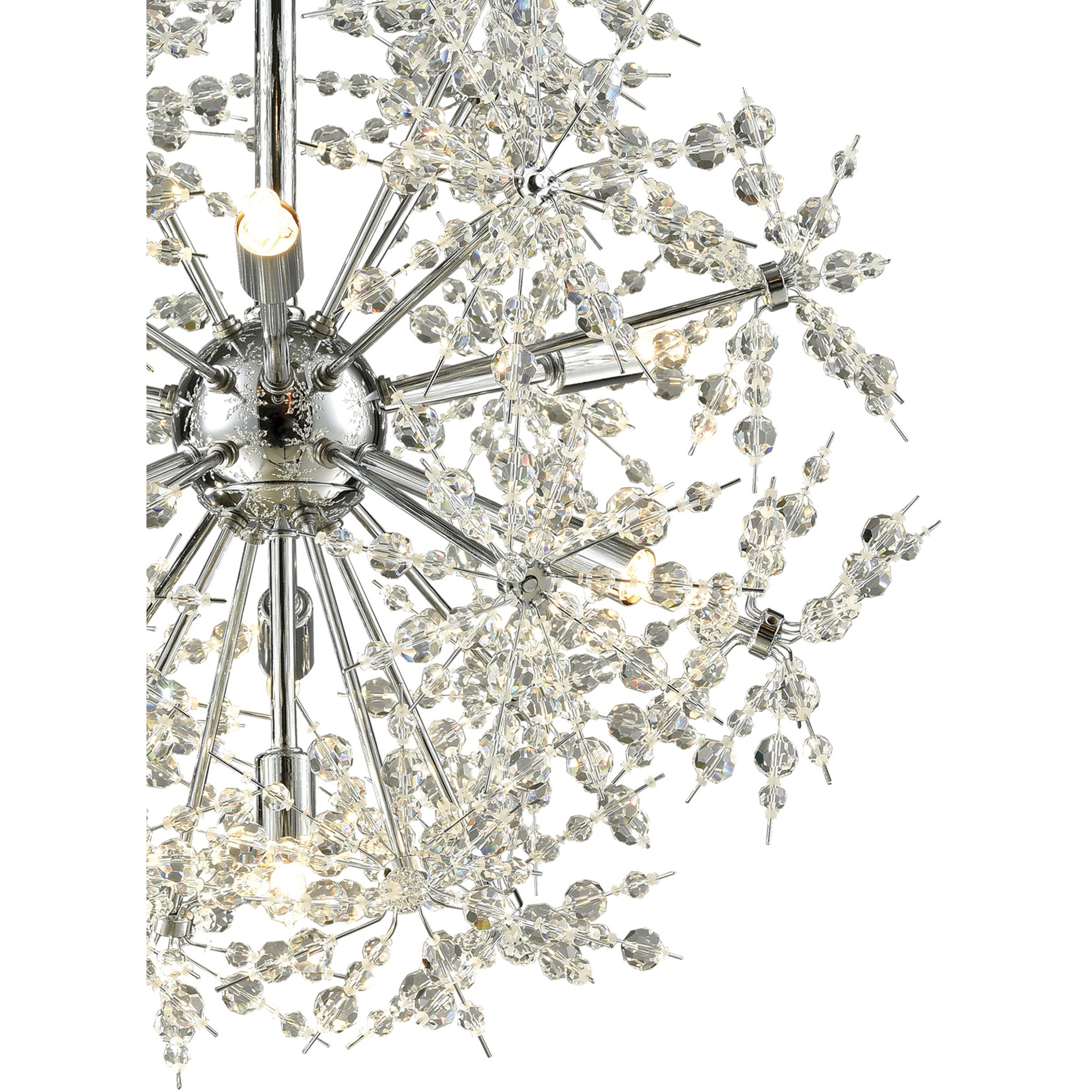 Snowburst 7 Light 20 inch Polished Chrome Chandelier Ceiling Light
