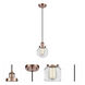 Ballston Beacon 1 Light 6 inch Antique Copper Mini Pendant Ceiling Light in Clear Glass