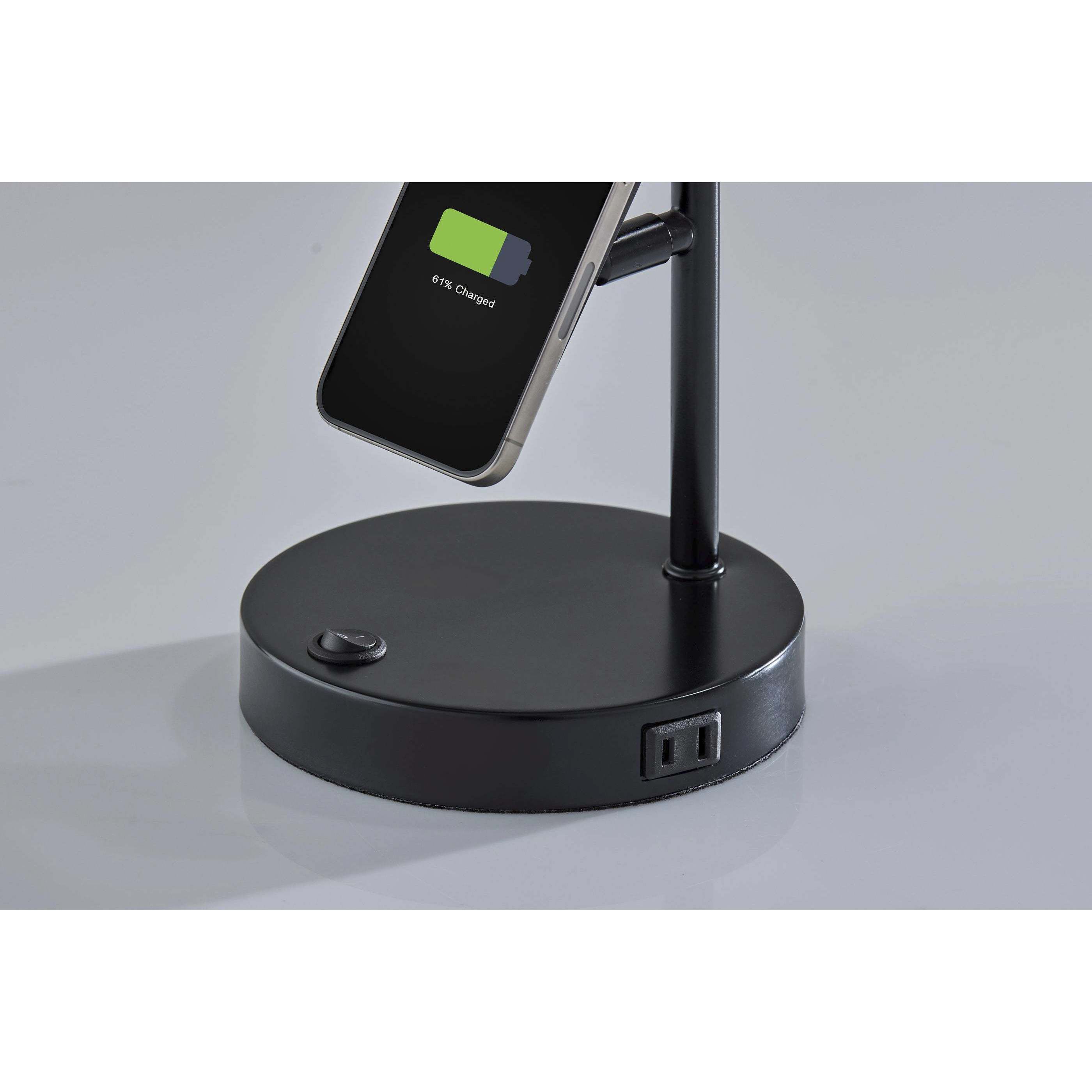 Wyatt 22 inch 60.00 watt Black Supercharger Desk Lamp Portable Light