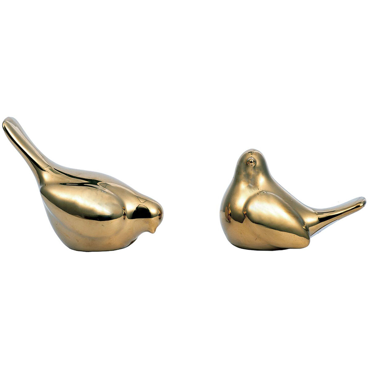 Chirp Bird Gold Table Decor, Set of 2
