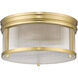 Carnaby 2 Light 13 inch Modern Gold Flush Mount Ceiling Light