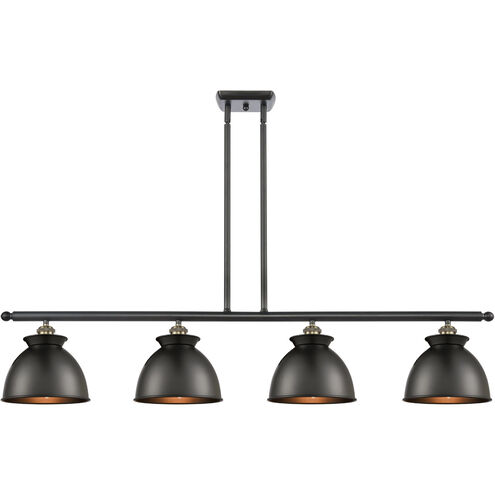 Ballston Adirondack 4 Light 48 inch White and Polished Chrome Island Light Ceiling Light in Incandescent, Matte Black, Ballston