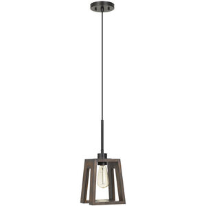 Biel 1 Light 5 inch Wood and Iron Pendant Ceiling Light