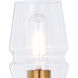 Warren LED 30 inch Matte Black and Brushed Brass Bathroom Light Wall Light in 4
