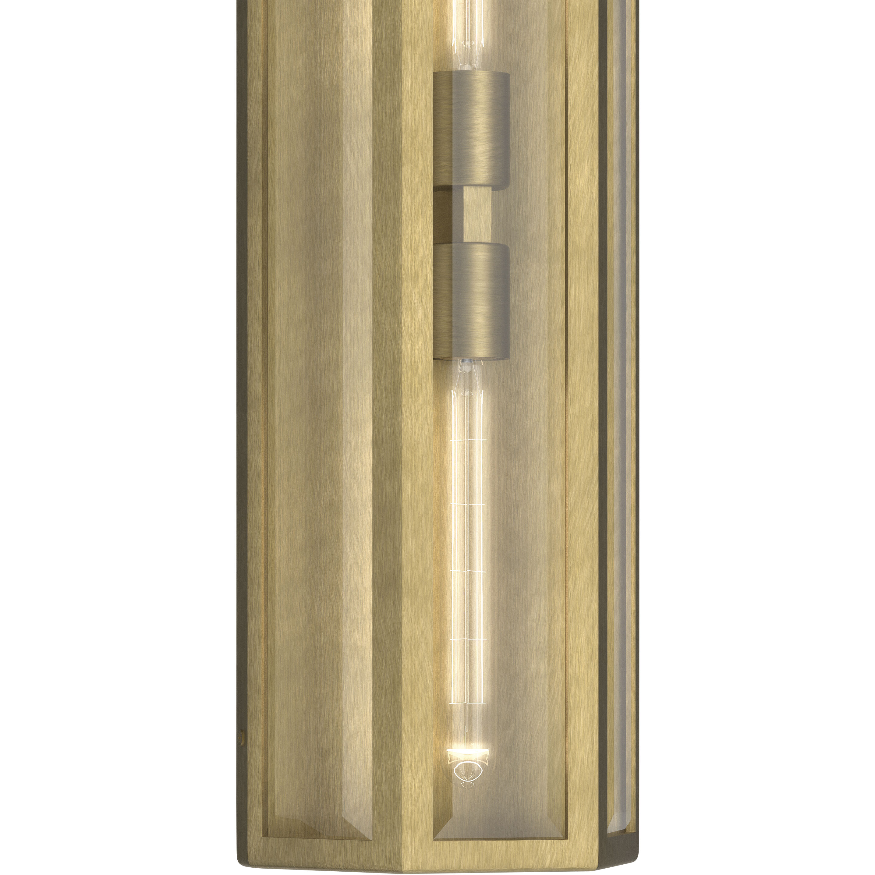 Berens 2 Light 24 inch Natural Brass Outdoor Wall Light