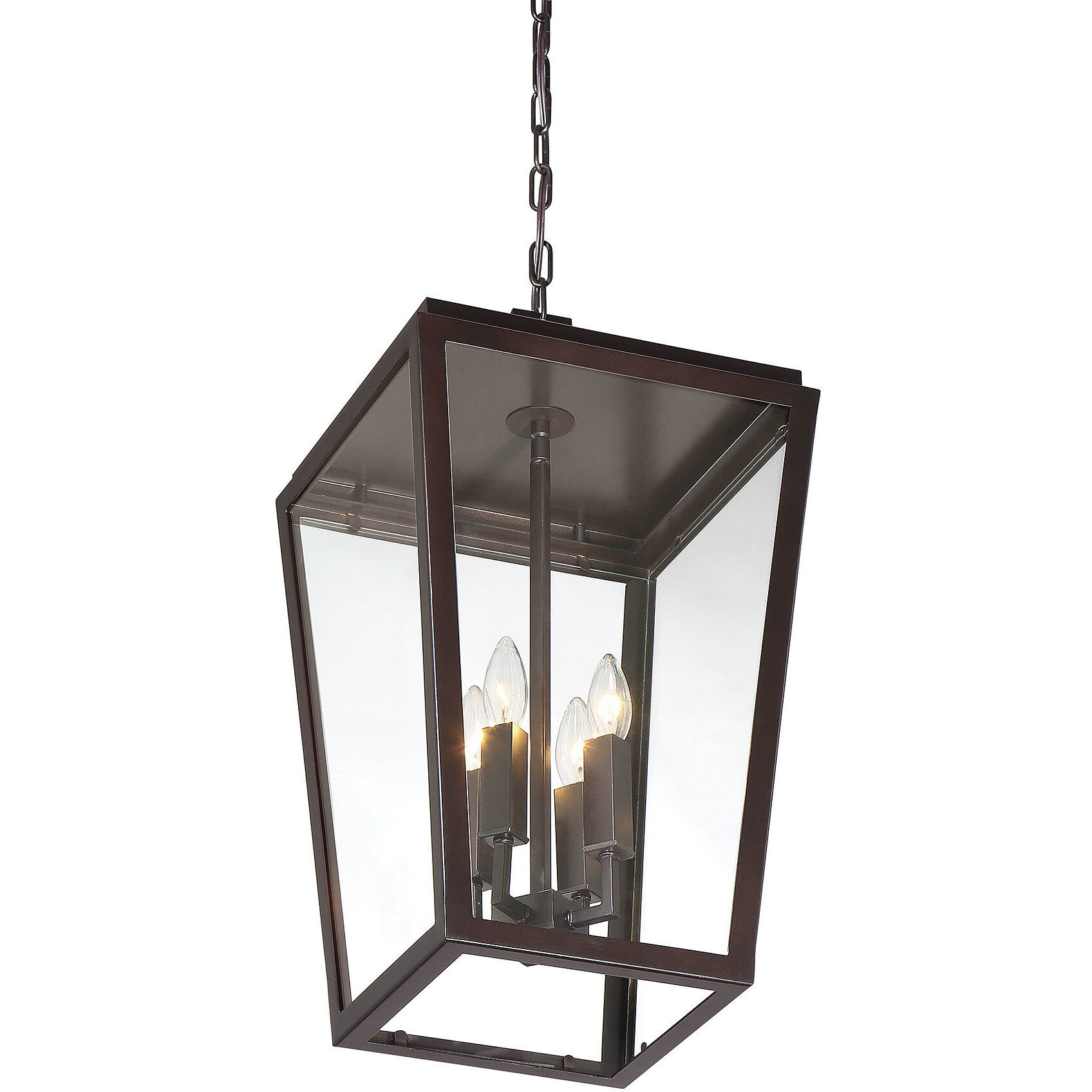 Milton 4 Light 12 inch English Bronze Outdoor Hanging Lantern