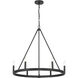 Dutton 6 Light 27.75 inch Coal Black Chandelier Ceiling Light