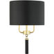 Secret Agent 2 Light 12 inch Gold and Black Leather Wall Sconce Wall Light