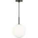 Richard June Sorelle 1 Light 12 inch Aged Iron Pendant Ceiling Light in LED