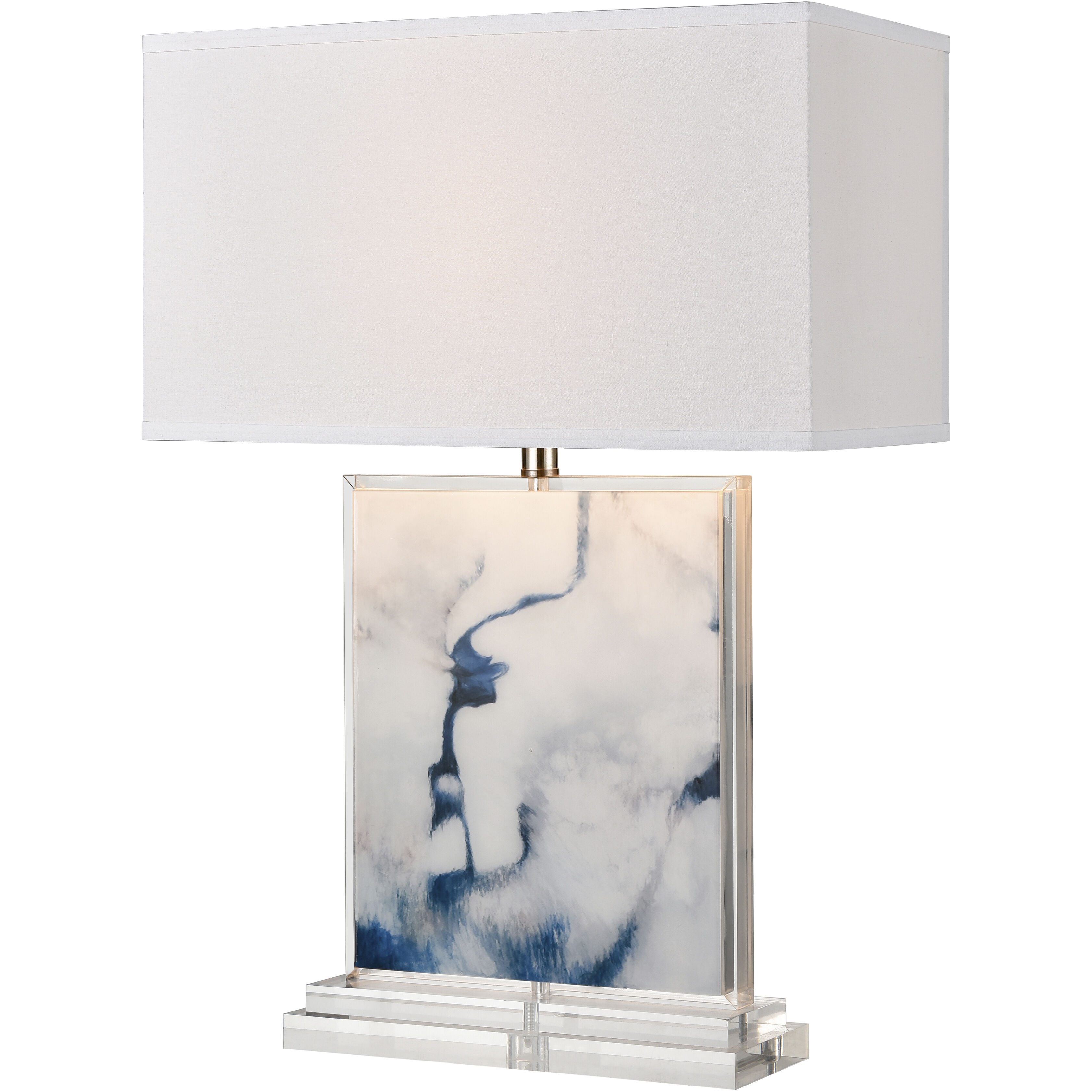 Belhaven 28 inch 150 watt Blue Table Lamp Portable Light