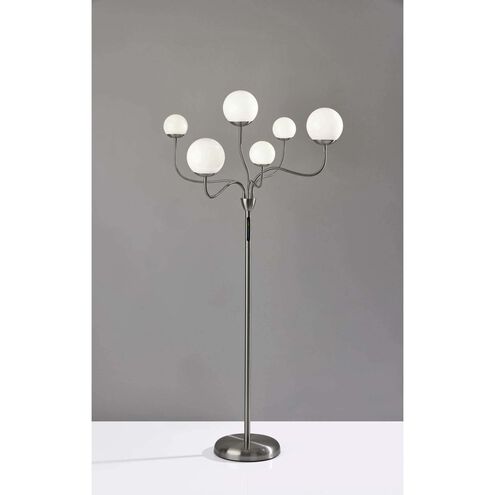 Phoebe 64 inch 2 watt Brushed Steel Floor Lamp Portable Light