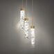 Minx 3 Light 12 inch Aged Brass Multi-Light Pendant Ceiling Light