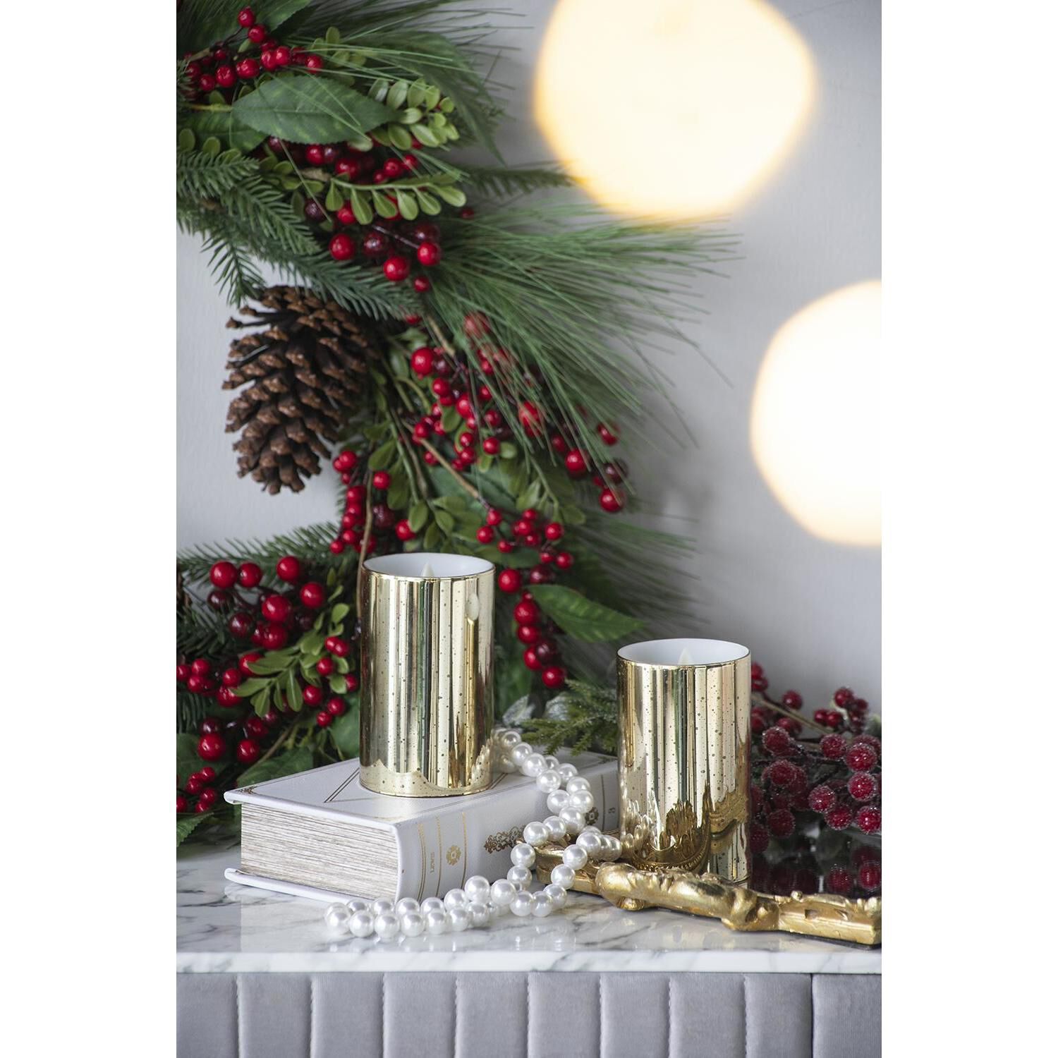 Speckled 5 X 3 inch LED Candle