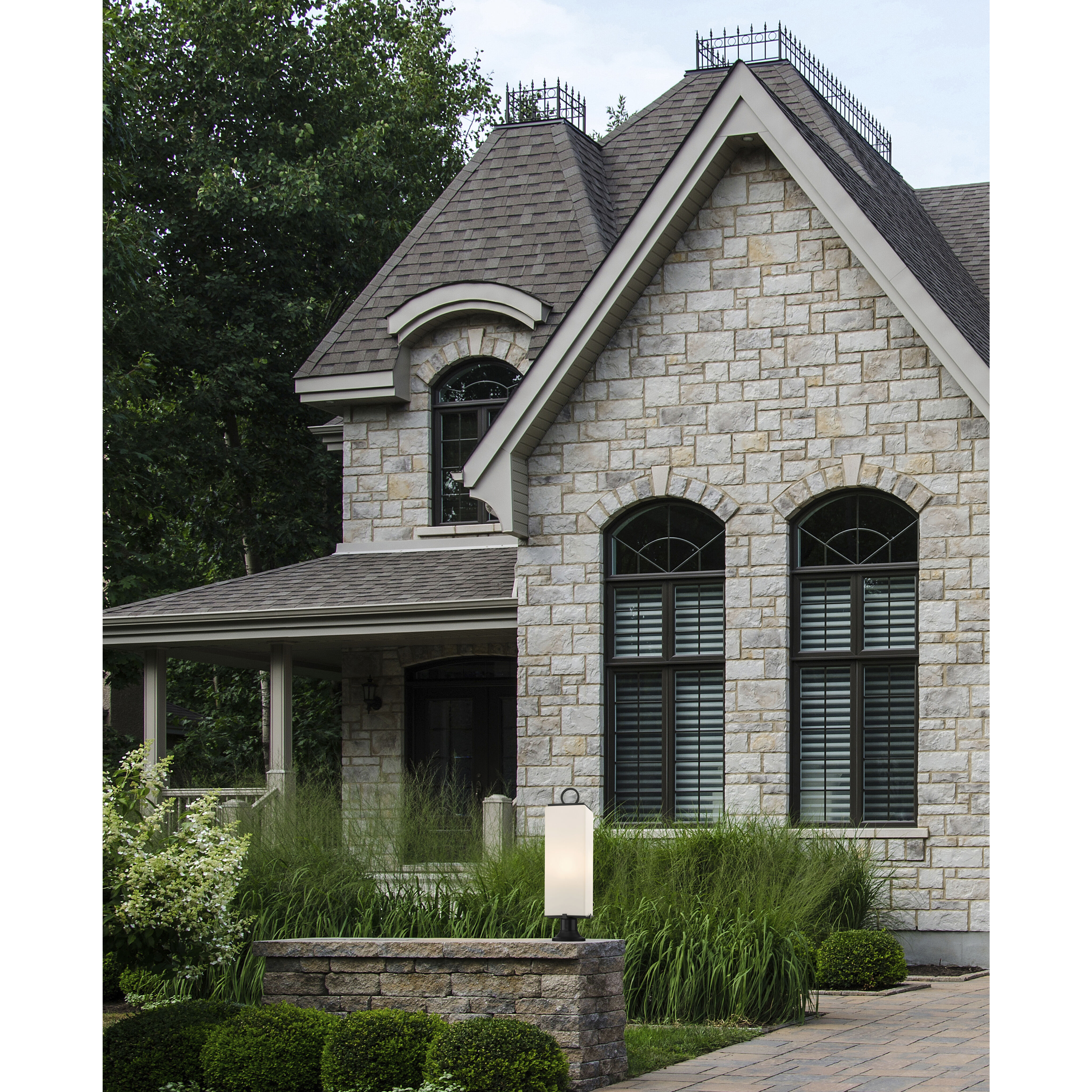 Sana 3 Light 28.5 inch Black Outdoor Pier Mounted Fixture