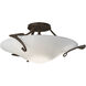 Antasia 1 Light 22.3 inch Bronze Semi-Flush Ceiling Light in Opal
